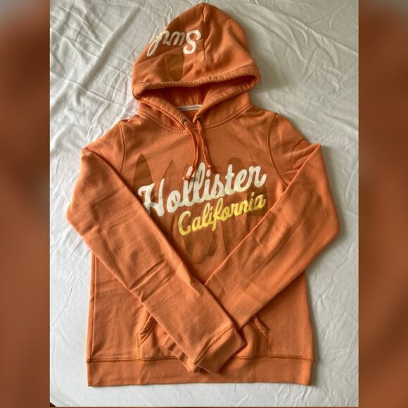VINTAGE Y2K 2000's Orange Hollister Hoodie - Picture 1 of 4